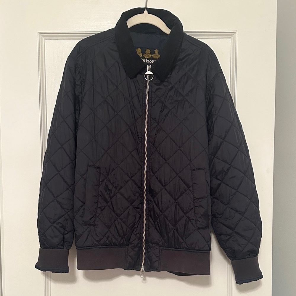 Barbour Navy Quilted Bomber Jacket